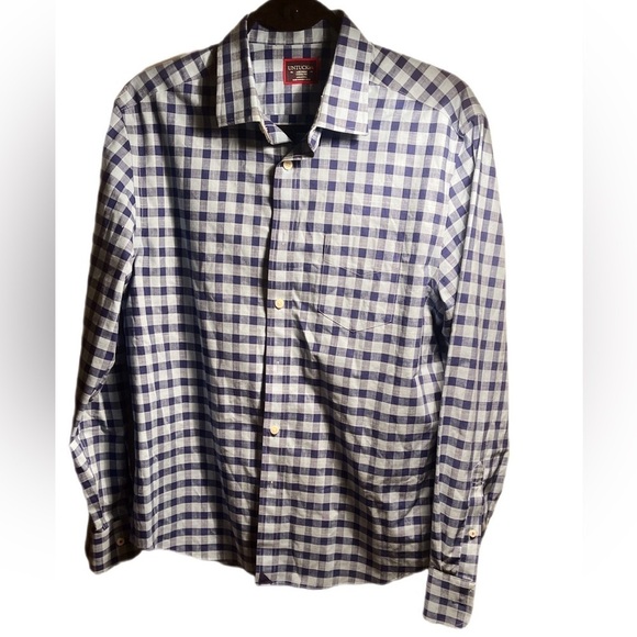 UNTUCKit Blue and White Casual Cotton Lightweight Button Down Shrt Long Sleeve M - Picture 2 of 5